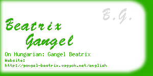 beatrix gangel business card